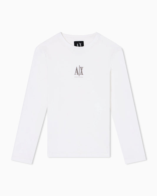 Slim-fit long-sleeve cotton t-shirt with logo Icon