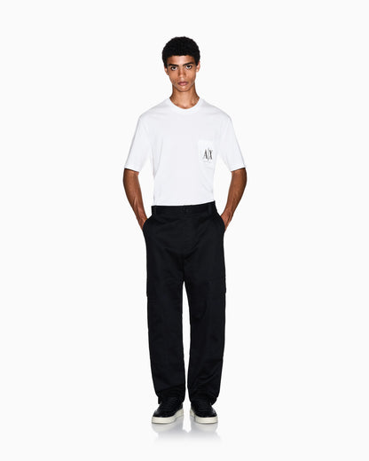 Cotton jersey t-shirt with crewneck and pocket Icon