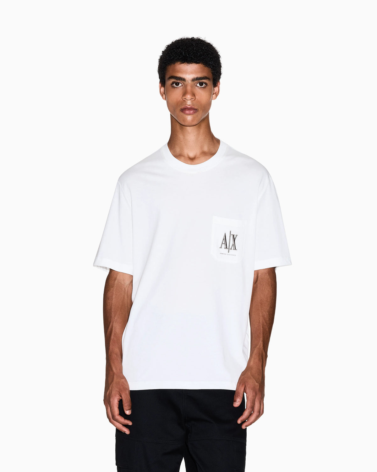 Cotton jersey t-shirt with crewneck and pocket Icon