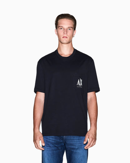 Cotton jersey t-shirt with crewneck and pocket Icon