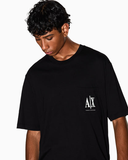 Cotton jersey t-shirt with crewneck and pocket Icon