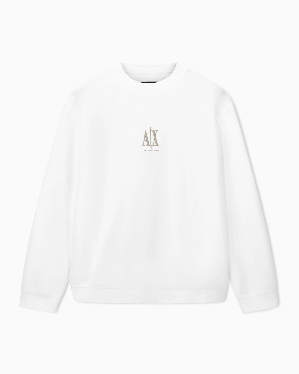 Crew neck sweatshirt in stretch cotton with logo Icon