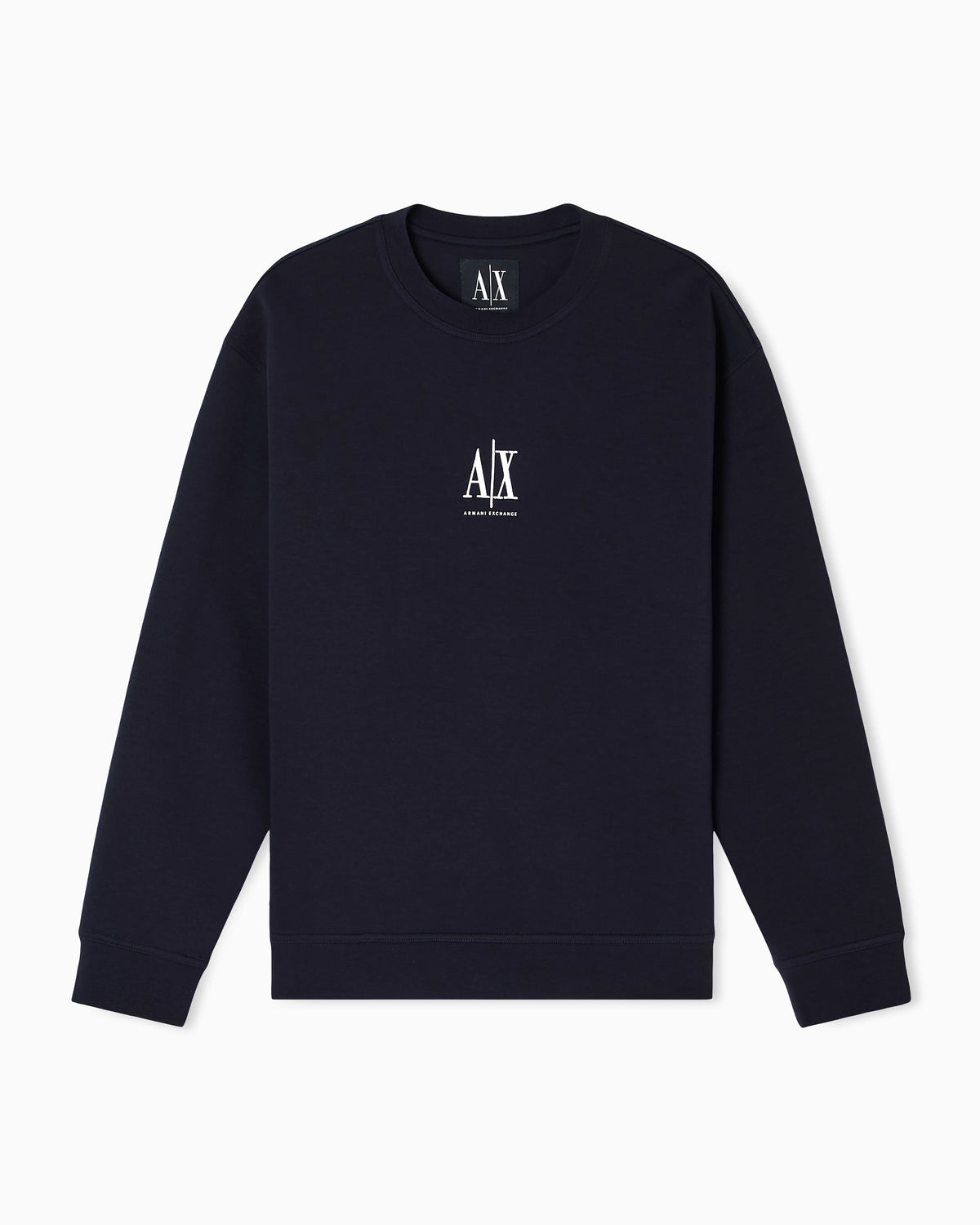 Crew neck sweatshirt in stretch cotton with logo Icon