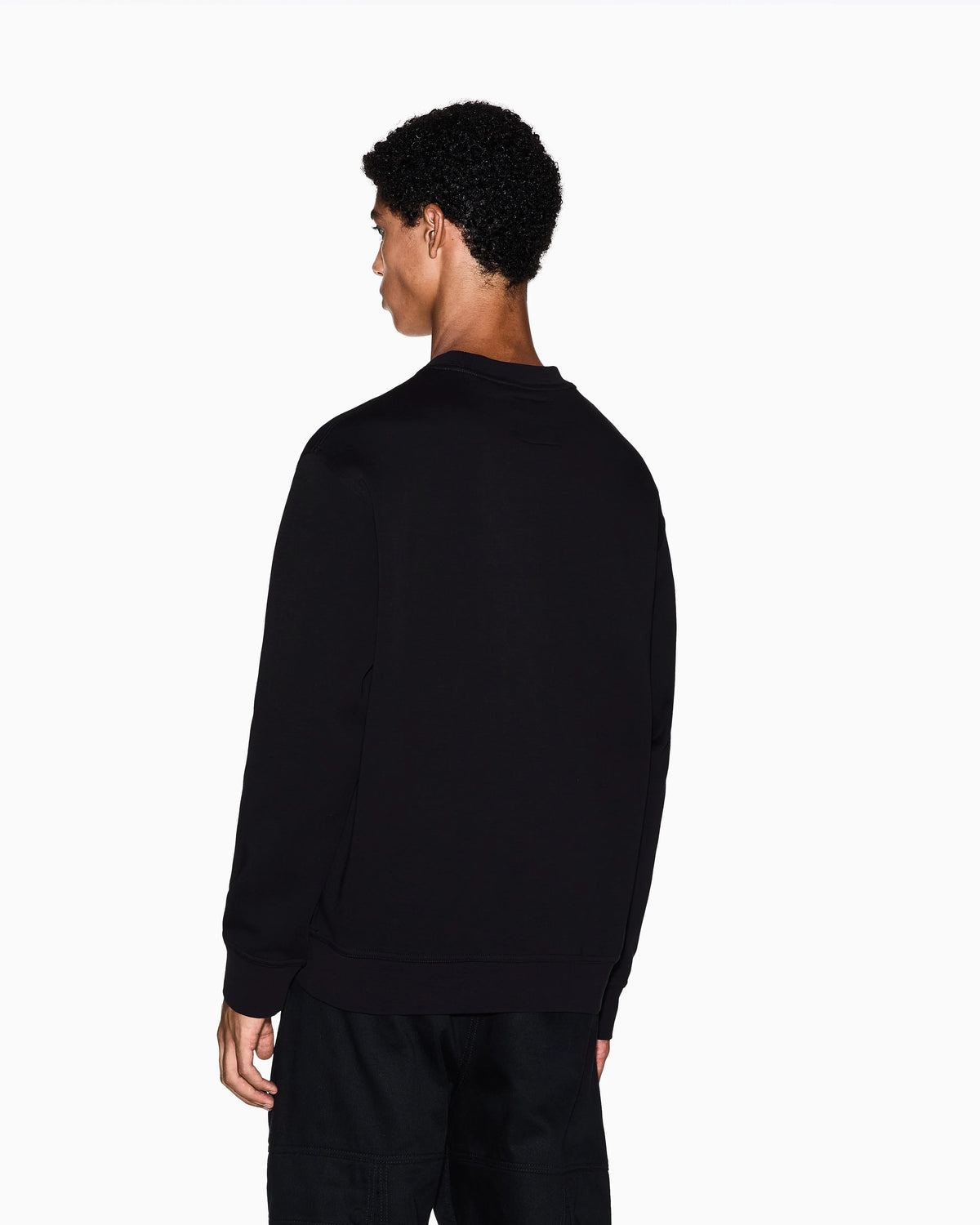 Crew neck sweatshirt in stretch cotton with logo Icon