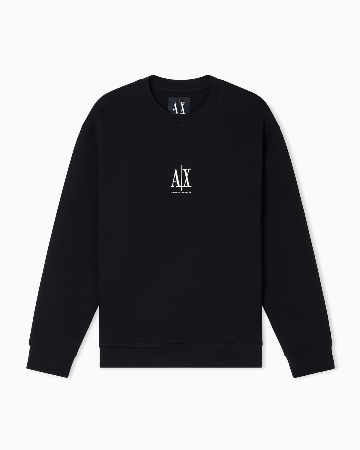 Crew neck sweatshirt in stretch cotton with logo Icon