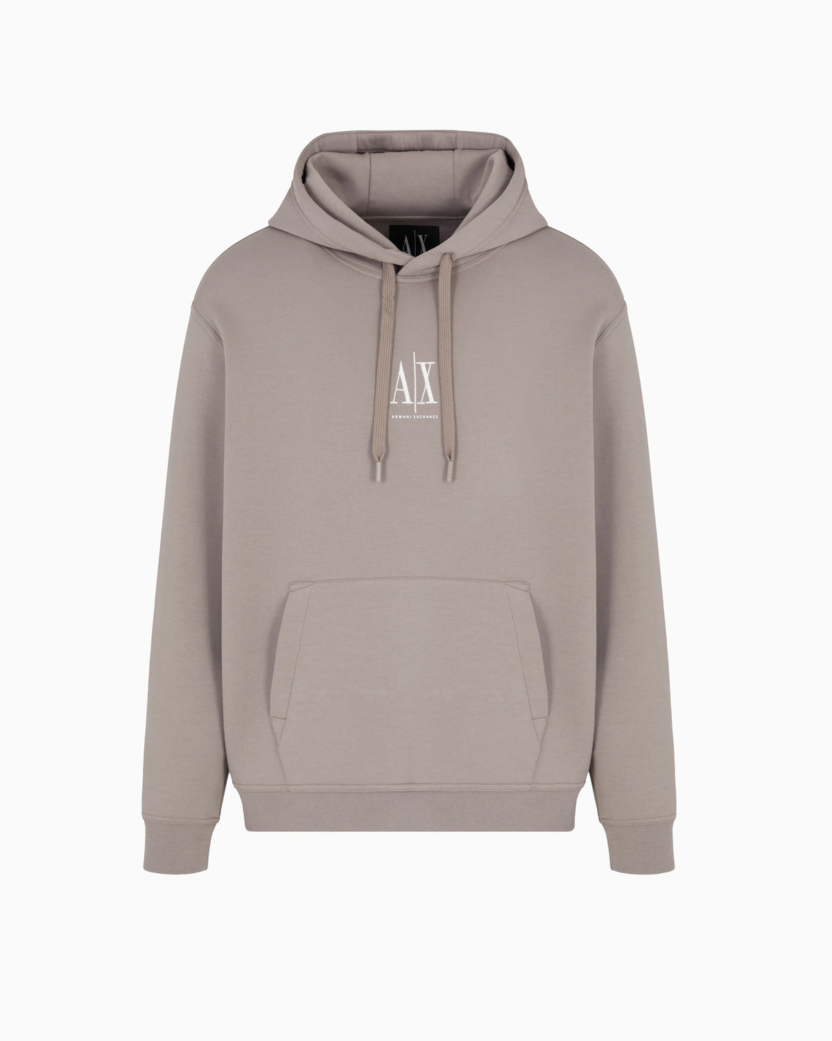 Stretch cotton hoodie with a kangaroo pocket and logo Icon