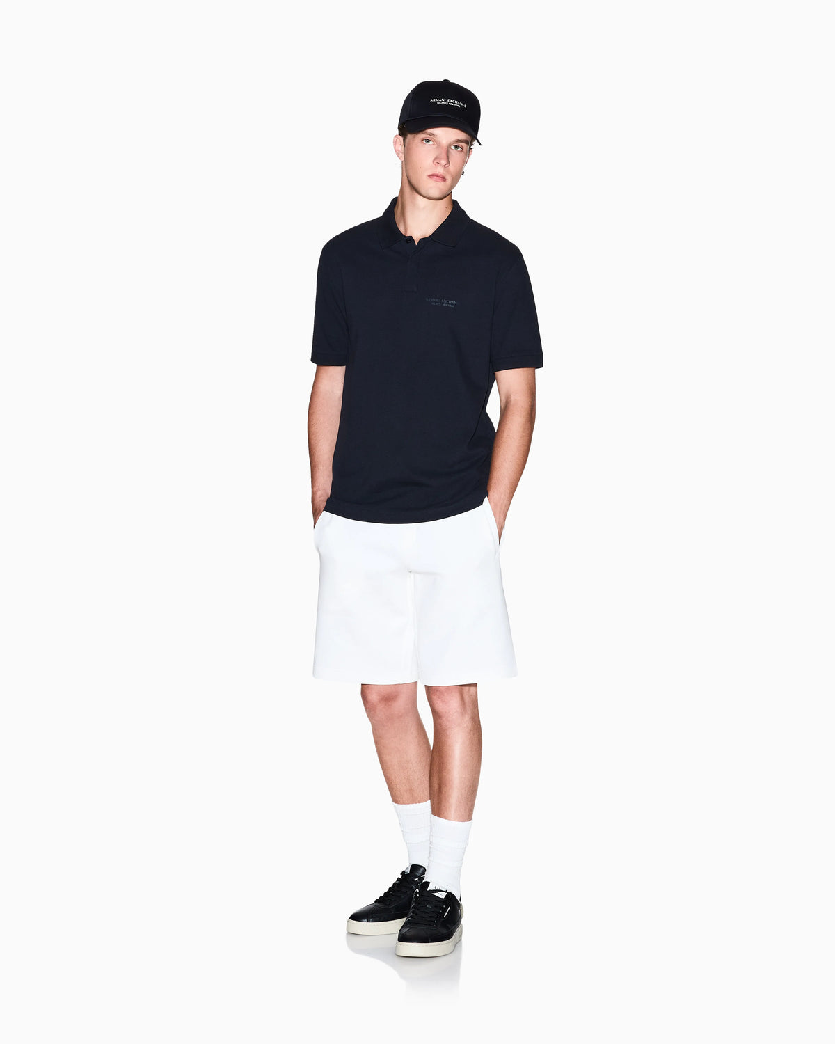 Bermuda shorts in bonded stretch cotton