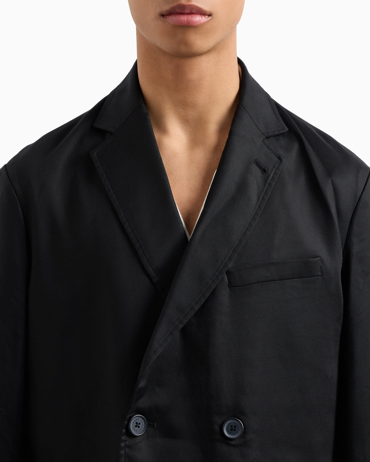 Double-breasted jacket in lyocell