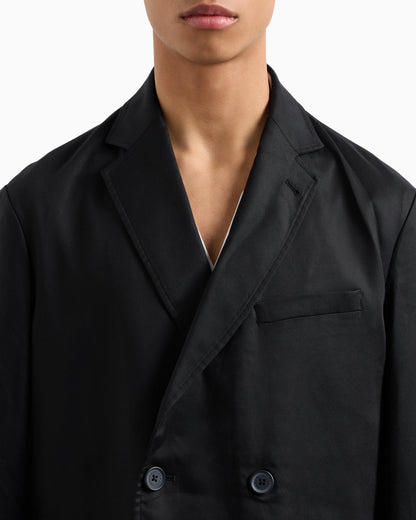 Double-breasted jacket in lyocell