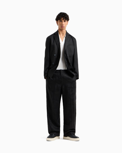 Double-breasted jacket in lyocell