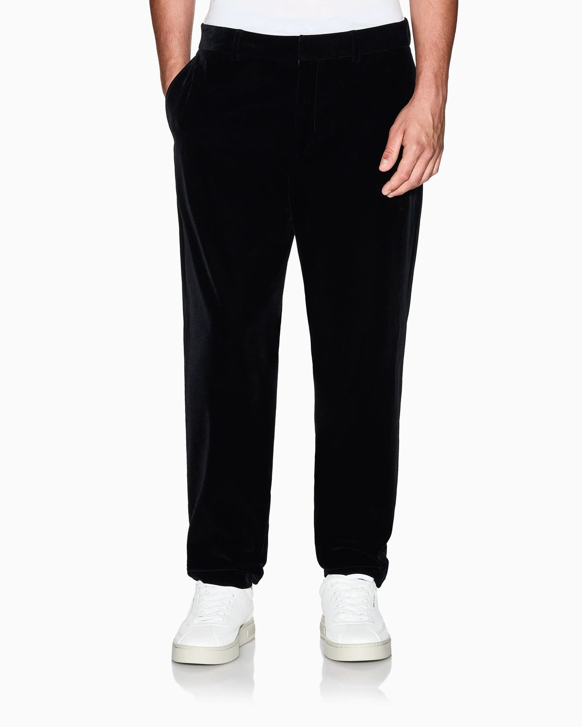 Velour chino trousers