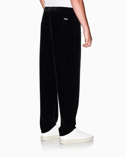 Velour chino trousers