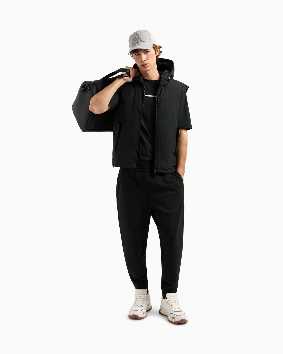 Sleeveless jacket with hood