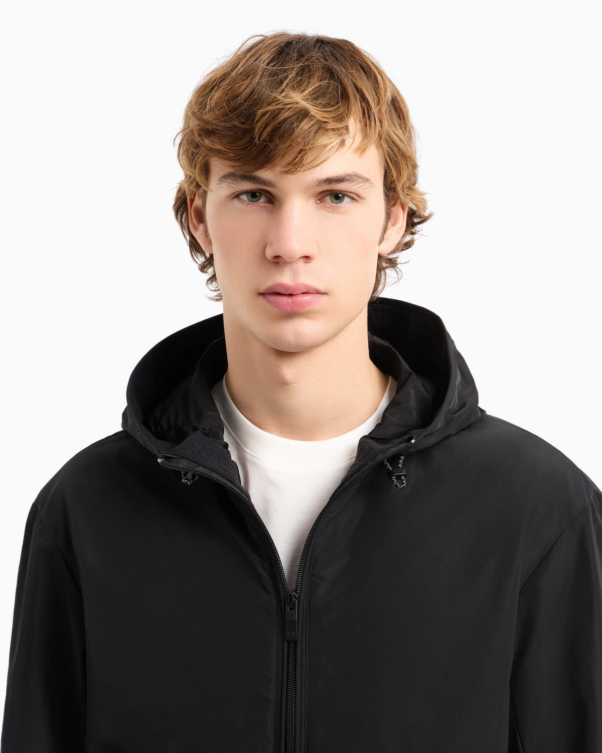 Jacket with hood and pockets
