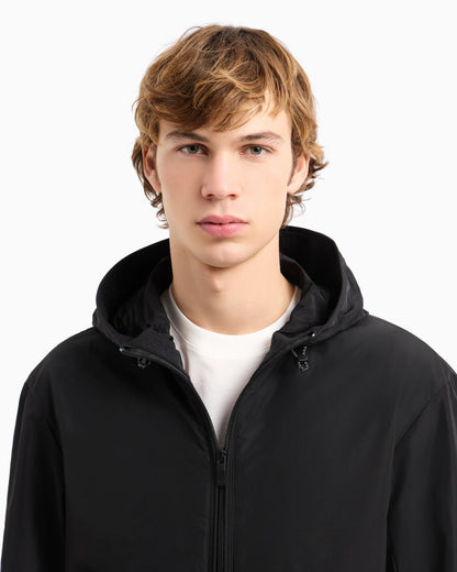 Jacket with hood and pockets