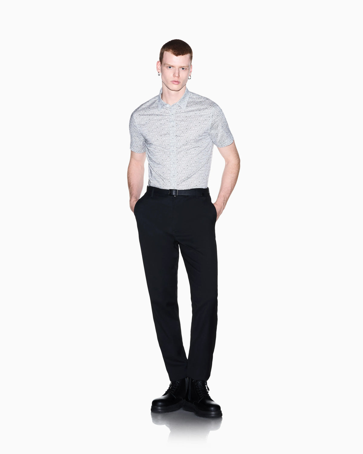 Shirt slim fit in stretch cotton poplin