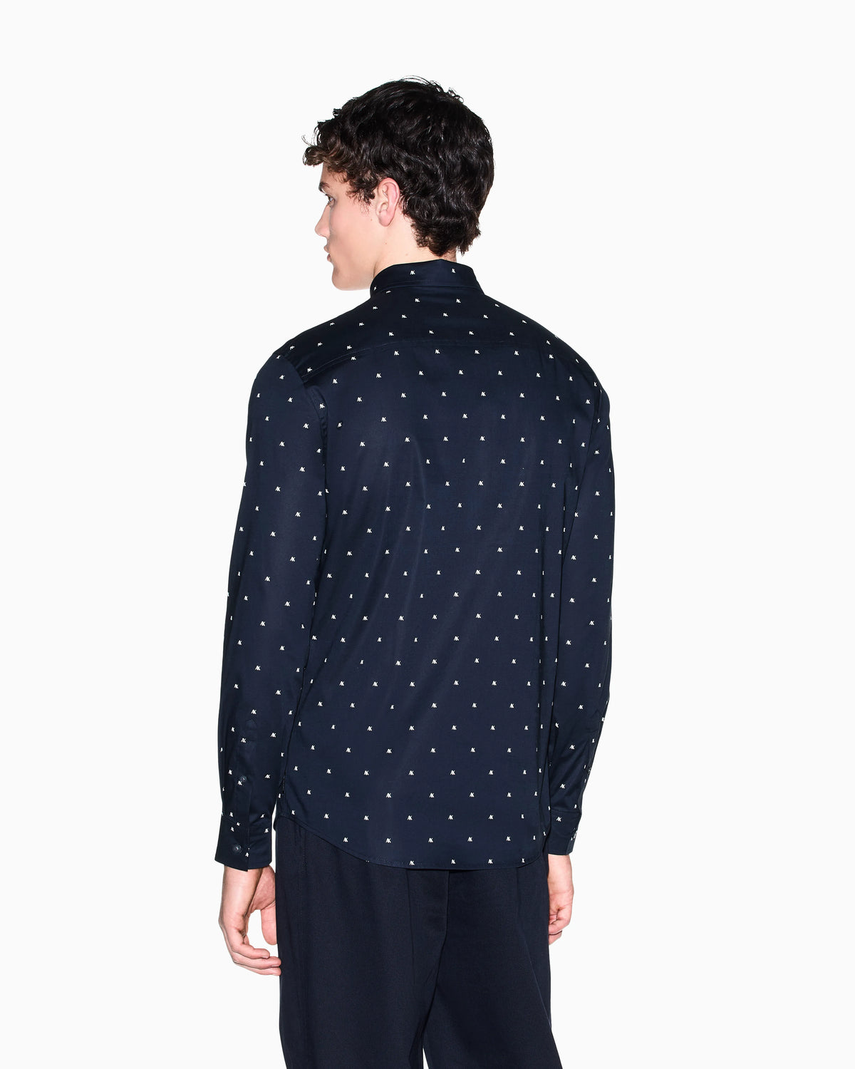 slim fit shirt in stretch cotton poplin