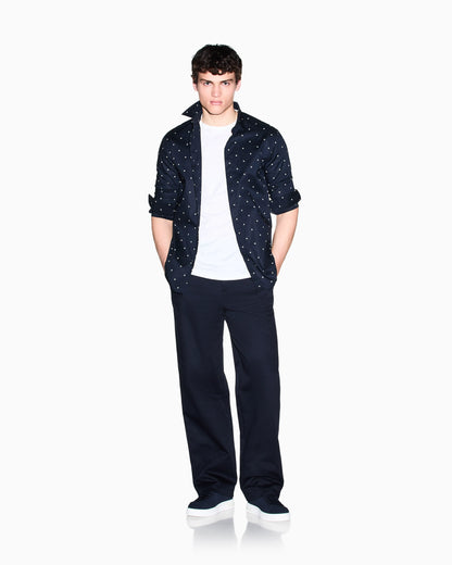 slim fit shirt in stretch cotton poplin