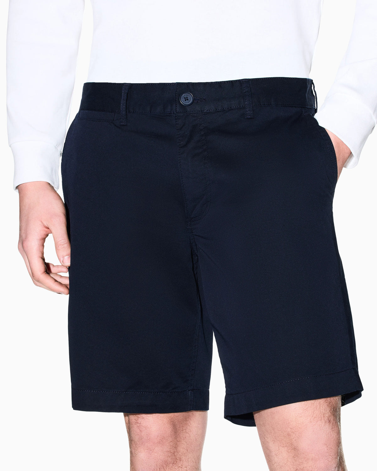 Stretch Cotton Twill Bermuda Shorts