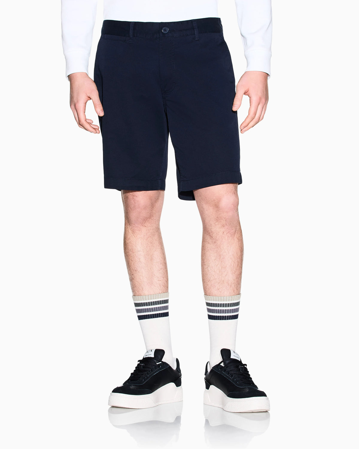 Stretch Cotton Twill Bermuda Shorts