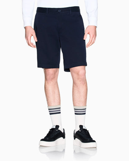 Stretch Cotton Twill Bermuda Shorts
