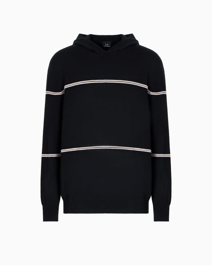Striped hooded sweater