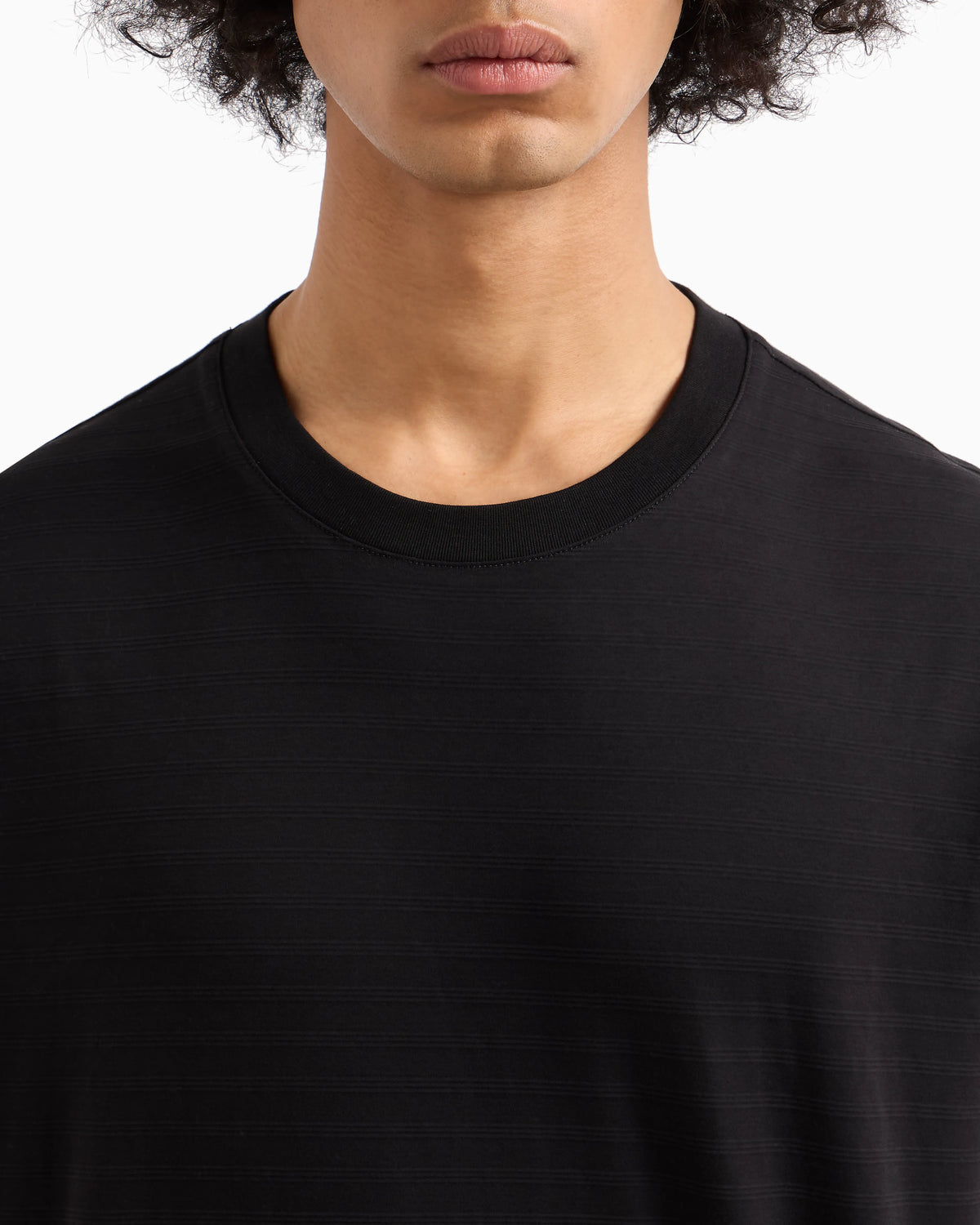 Regular fit mercerised cotton T-shirt