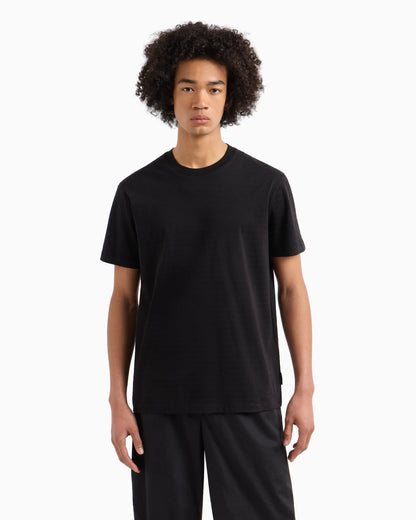 Regular fit mercerised cotton T-shirt