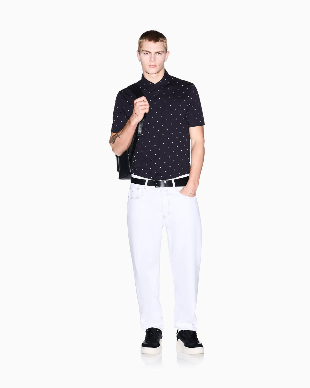 regular fit polo shirt in cotton jersey