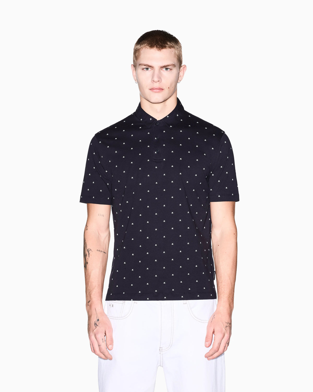 regular fit polo shirt in cotton jersey