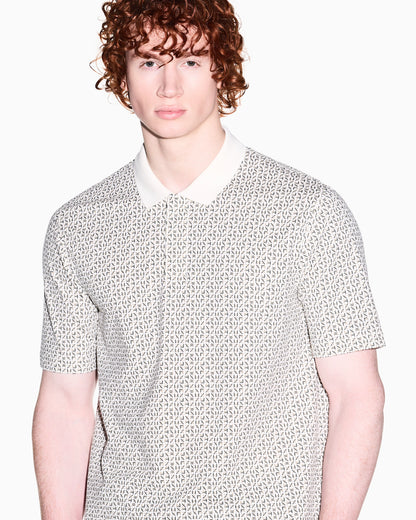 regular fit polo shirt in stretch cotton piqué