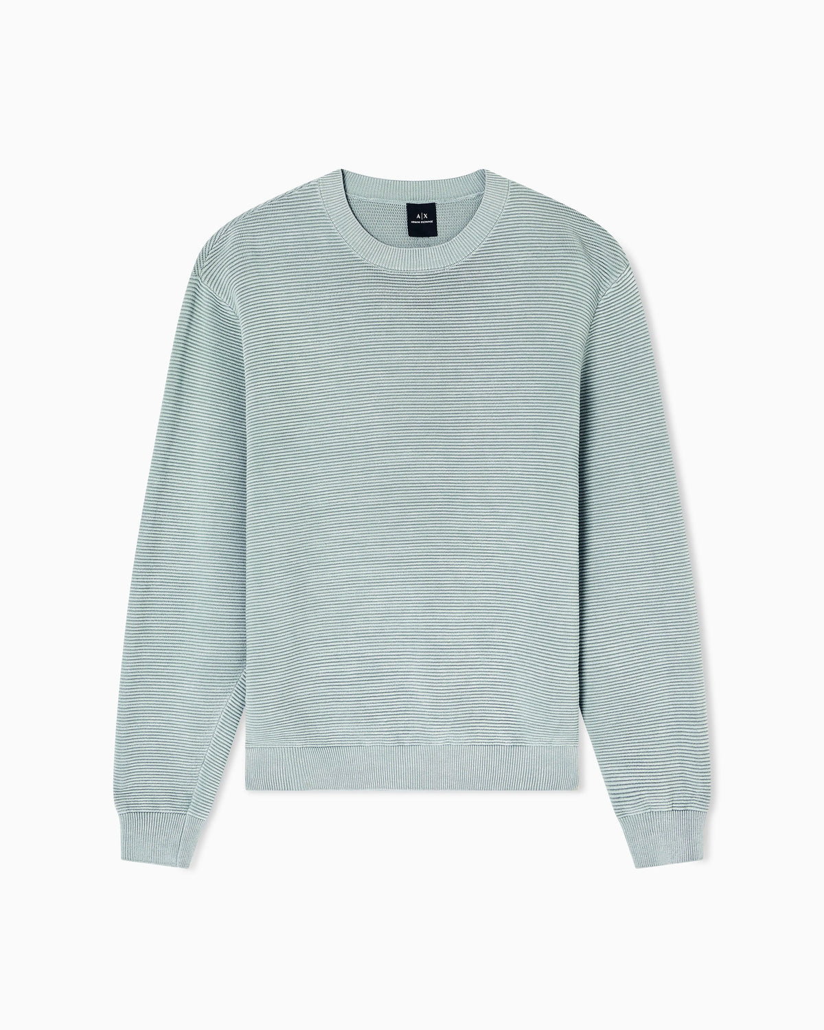 Striped Texture Crew Neck Sweater