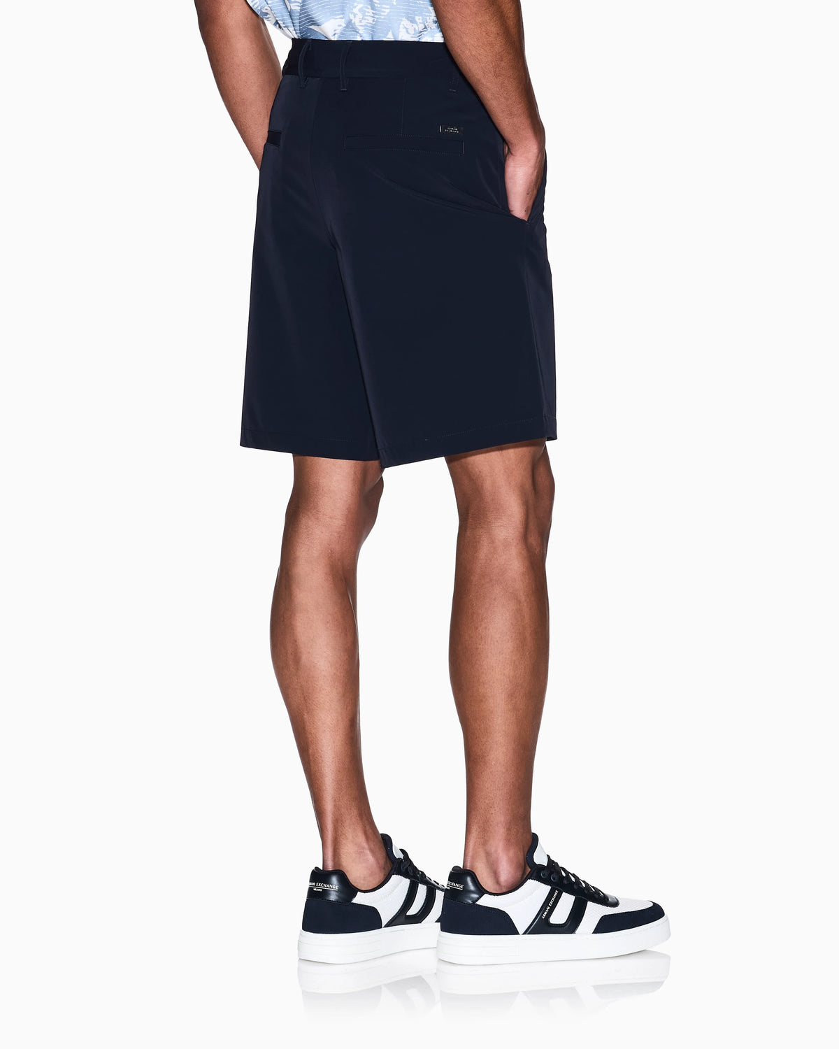 Stretch nylon Bermuda shorts