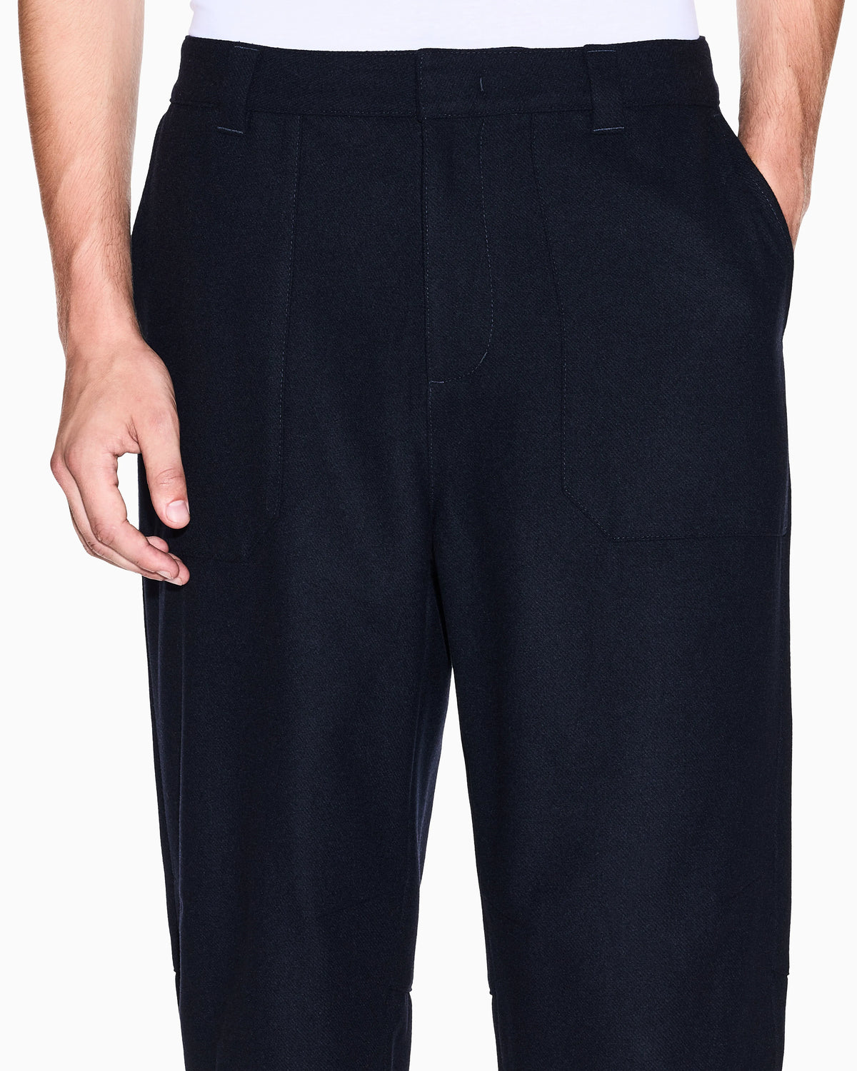 Oversized trousers with pleats