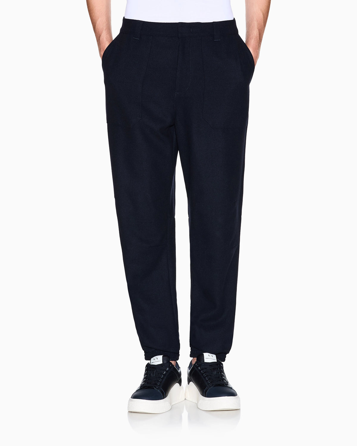 Oversized trousers with pleats