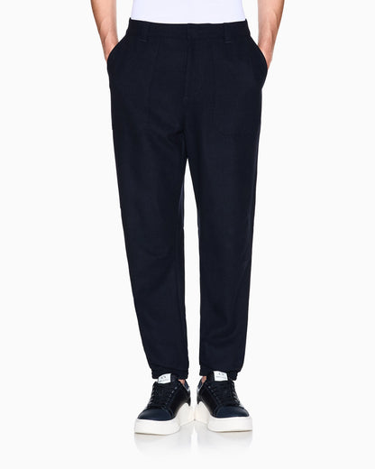 Oversized trousers with pleats