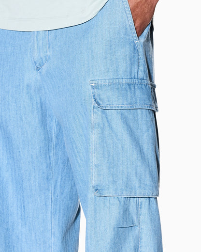 Herringbone Cotton Cargo Pants