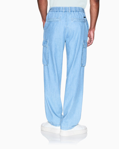 Herringbone Cotton Cargo Pants