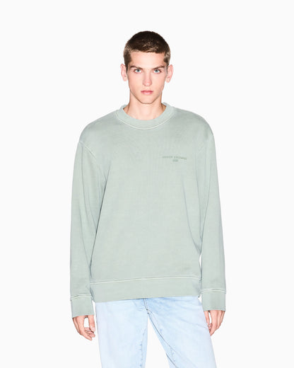Garment-dyed cotton crewneck sweatshirt
