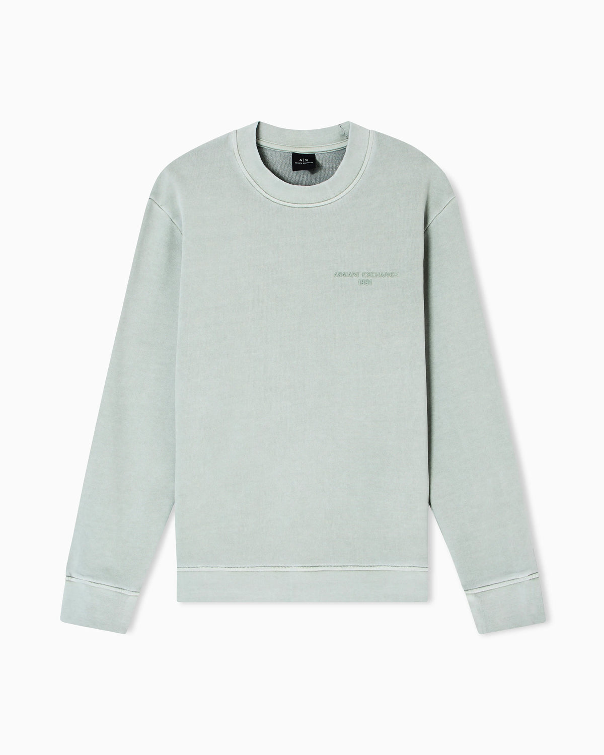 Garment-dyed cotton crewneck sweatshirt