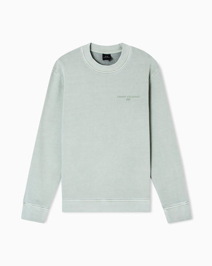 Garment-dyed cotton crewneck sweatshirt