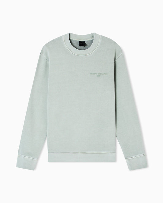 Garment-dyed cotton crewneck sweatshirt