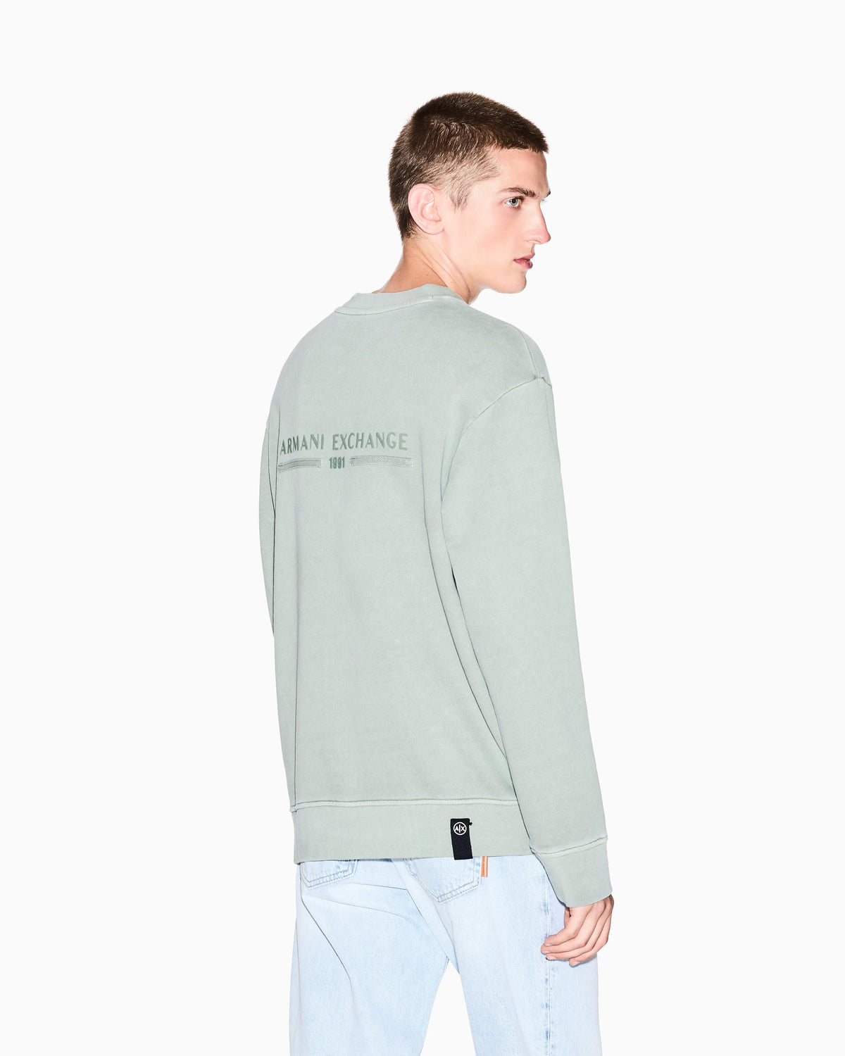 Garment-dyed cotton crewneck sweatshirt