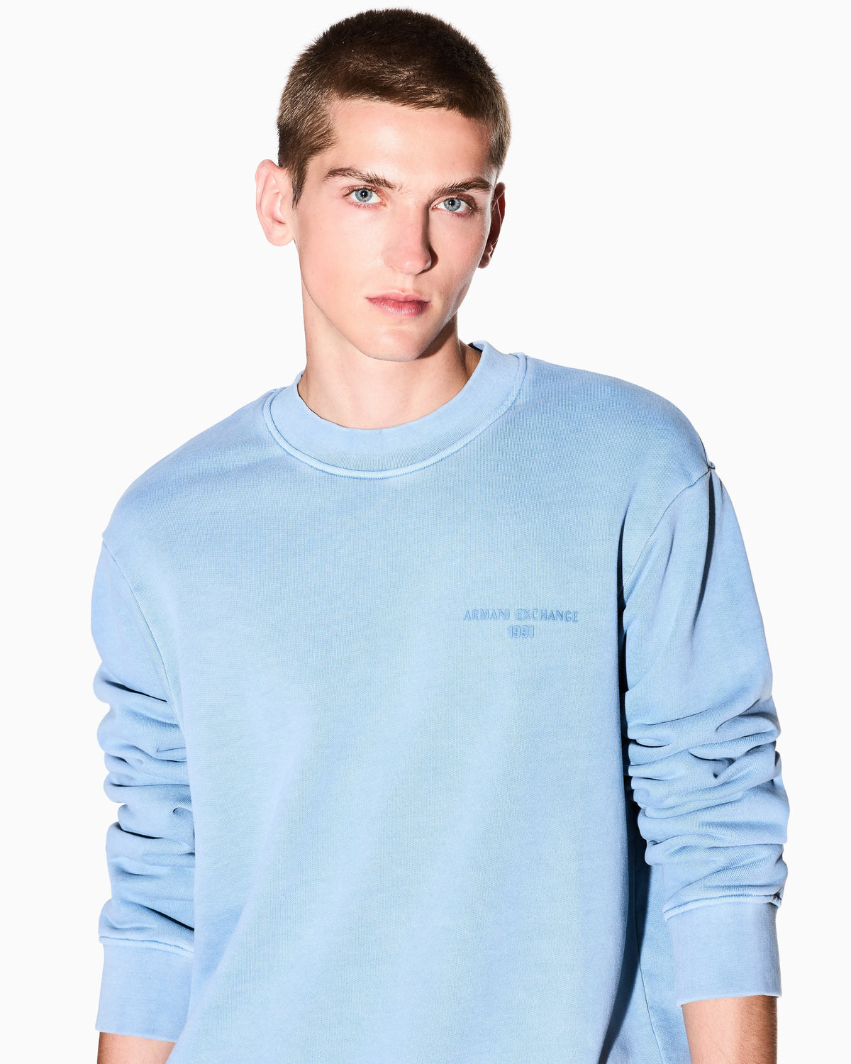 Garment-dyed cotton crewneck sweatshirt