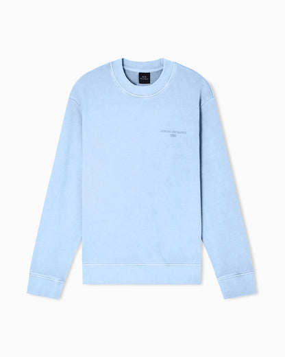 Garment-dyed cotton crewneck sweatshirt