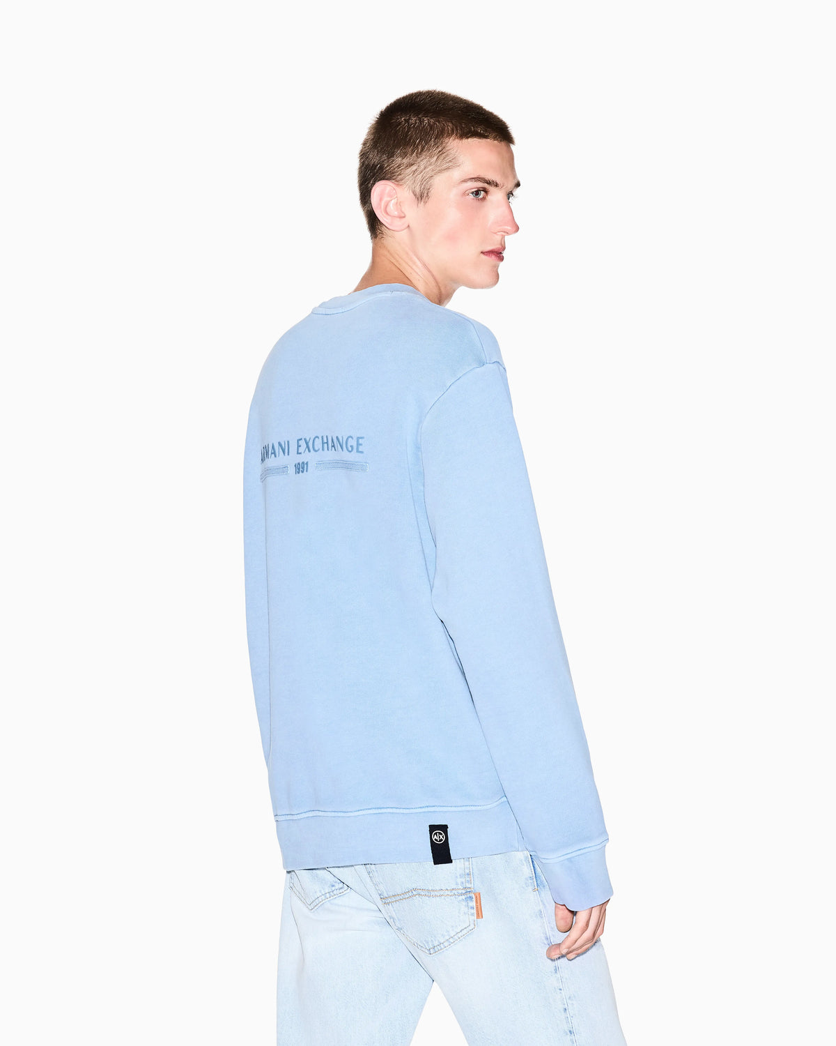 Garment-dyed cotton crewneck sweatshirt