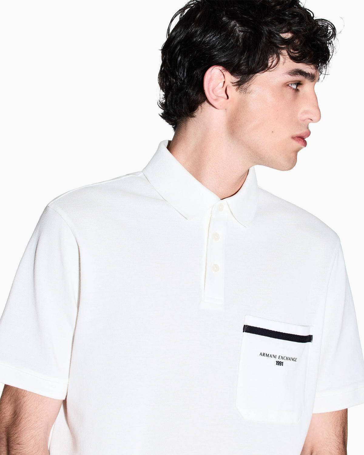 Regular pique polo shirt with pocket