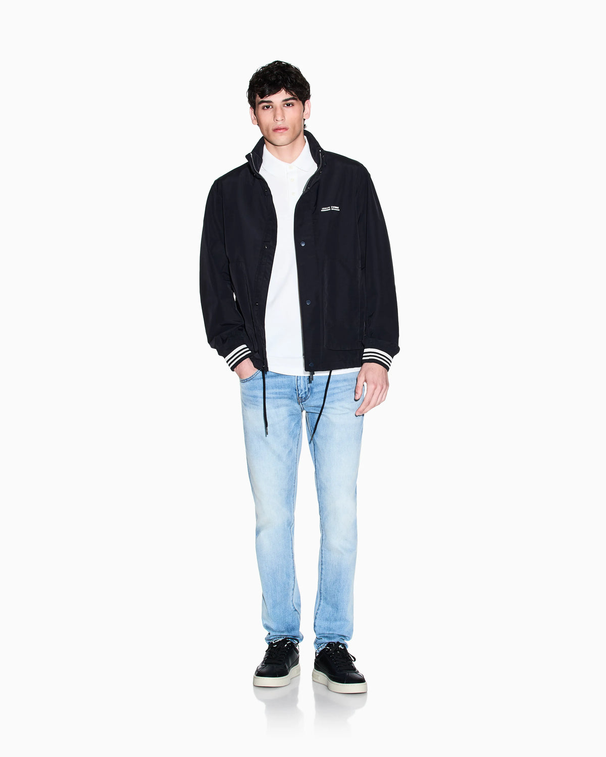 Regular pique polo shirt with pocket