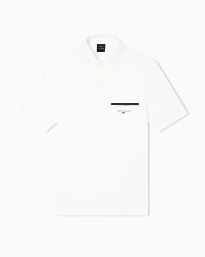 Regular pique polo shirt with pocket