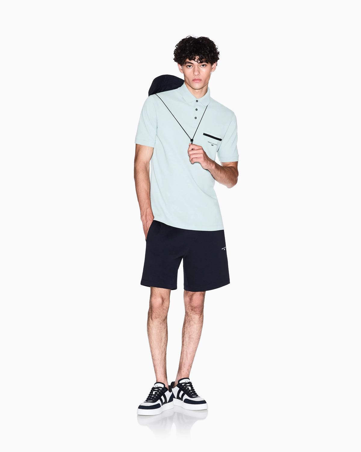Regular pique polo shirt with pocket